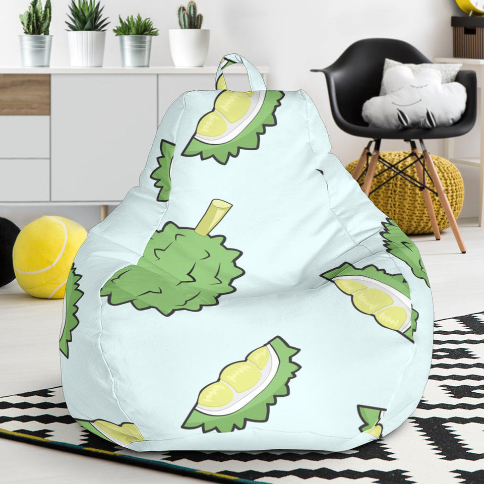 Durian Pattern Blue Background Bean Bag Cover