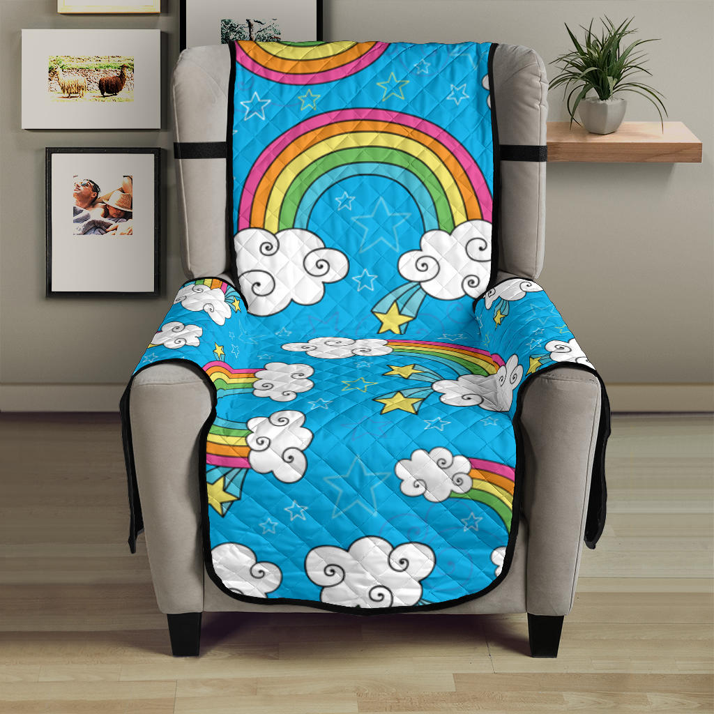 Rainbows Sky Clouds Pattern Chair Cover Protector