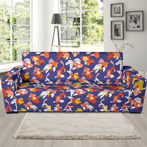 Goldfish Pattern Print Design 04 Sofa Slipcover