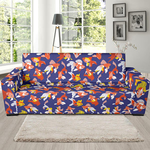 Goldfish Pattern Print Design 04 Sofa Slipcover