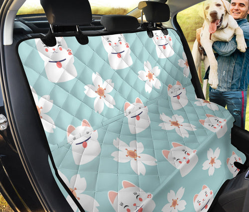 Maneki Neko Lucky Cat Sakura Dog Car Seat Covers
