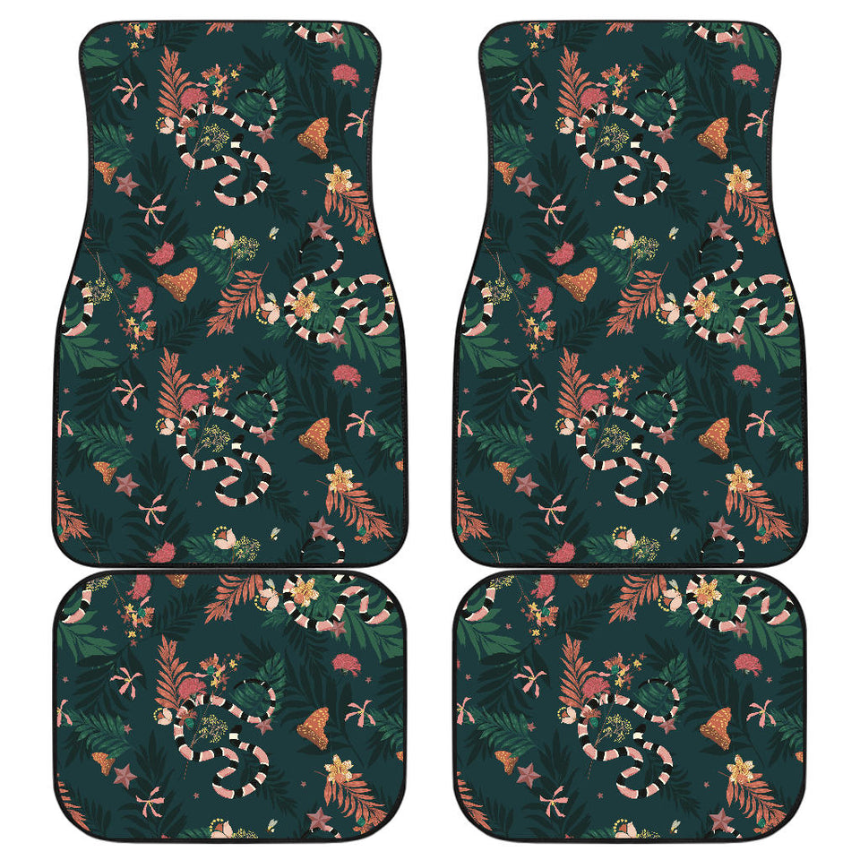 Snake Forest Pattern Front And Back Car Mats