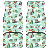 Helicopter Design Pattern Front And Back Car Mats