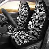 Black White Camo Camouflage Pattern Universal Fit Car Seat Covers
