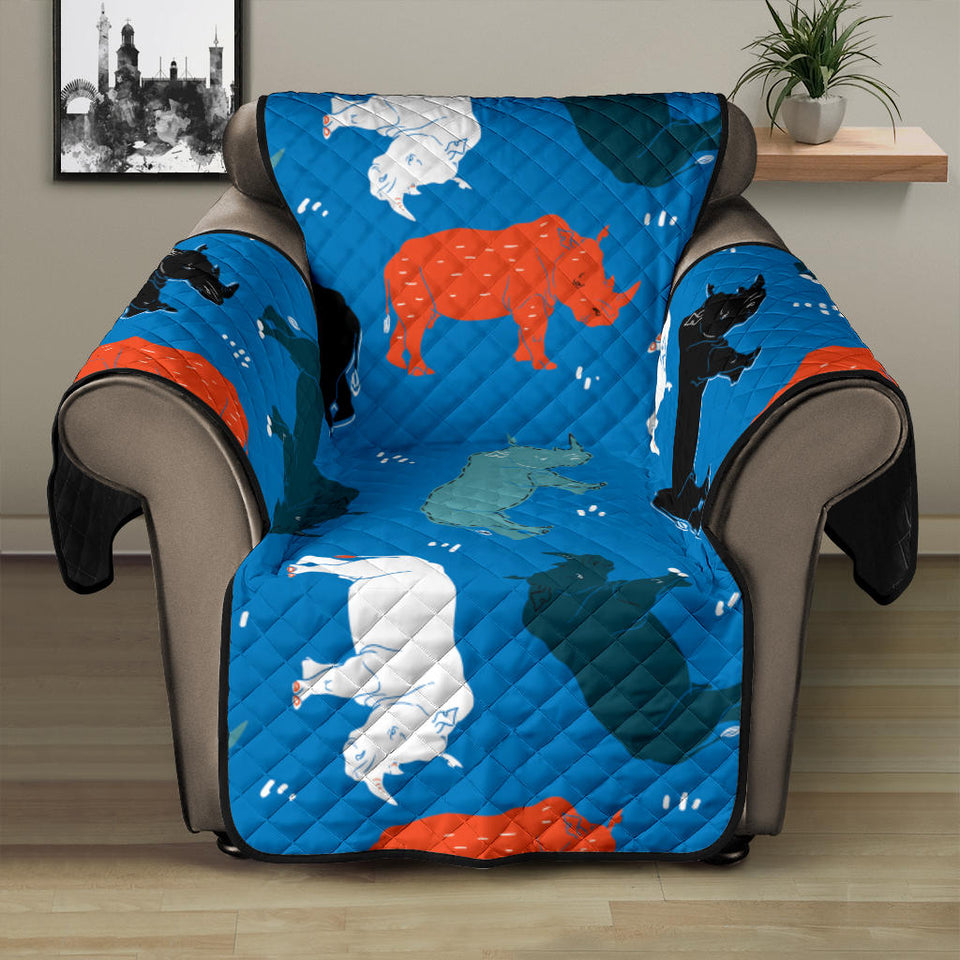 Colorful rhino pattern Recliner Cover Protector