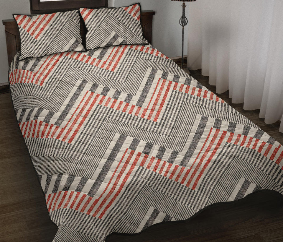 zigzag chevron striped pattern Quilt Bed Set