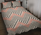 zigzag chevron striped pattern Quilt Bed Set