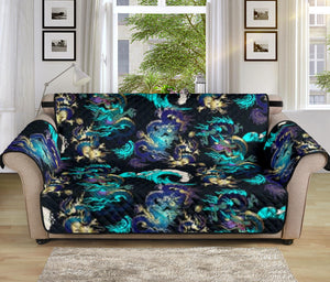 Dragon sea wave pattern Sofa Cover Protector