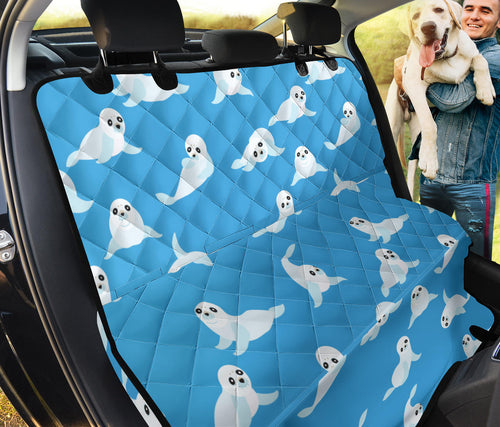 Cute Sea Lion Seal Pattern Background Dog Car Seat Covers