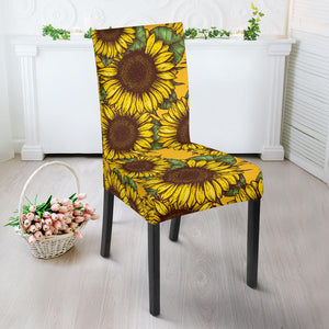 Sunflower Pattern Dining Chair Slipcover