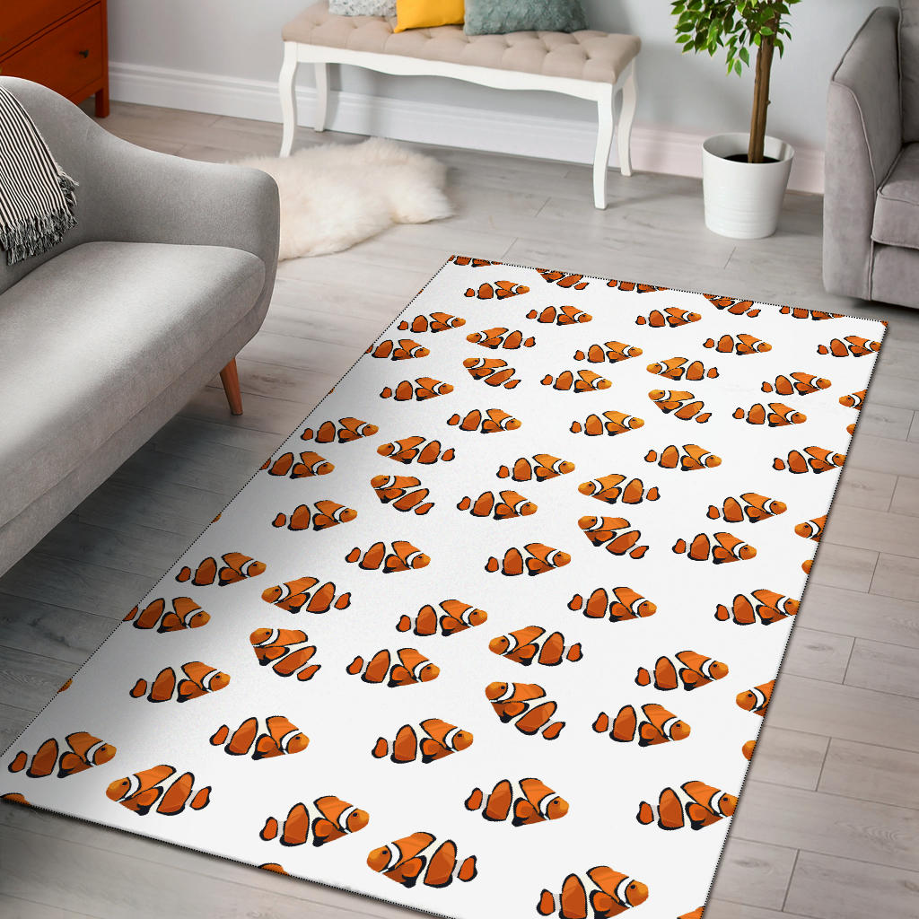 Clown Fish Pattern Print Design 03 Area Rug