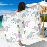 Cute Elephant Mouse Pattern Sarong
