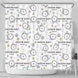 Siberian Husky Design Pattern Shower Curtain Fulfilled In US