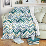 Zigzag  Chevron Paint Design Pattern Premium Blanket