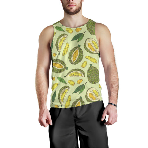 Durian leaves pattern background Men Tank Top