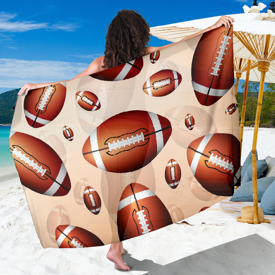 American Football Ball Design Pattern Sarong