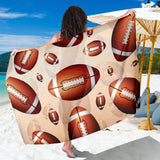 American Football Ball Design Pattern Sarong