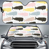 Whale Dot Pattern Car Sun Shade