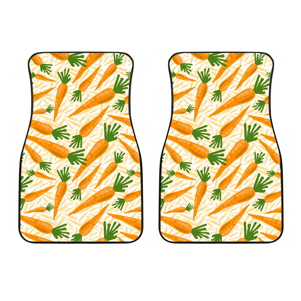 Carrot Pattern Print Design 01 Front Car Mats