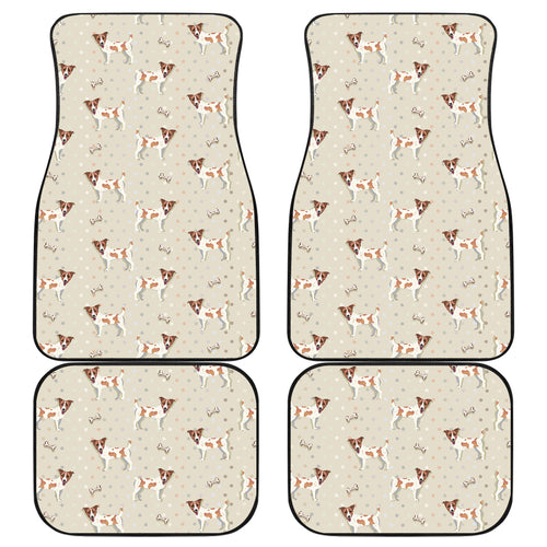 Jack Russel Pattern Print Design 02 Front and Back Car Mats
