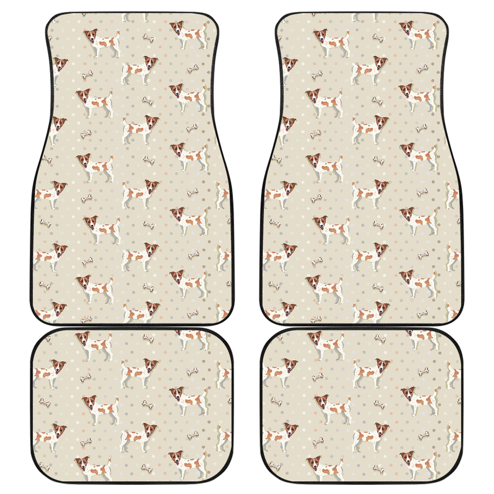 Jack Russel Pattern Print Design 02 Front and Back Car Mats