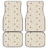Jack Russel Pattern Print Design 02 Front and Back Car Mats