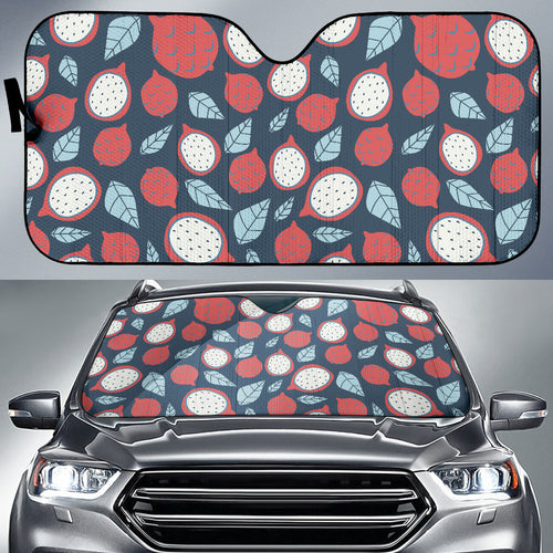 Dragon Fruits Dark Blue Background Car Sun Shade