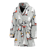 Cute Penguin Christmas Pattern Women'S Bathrobe
