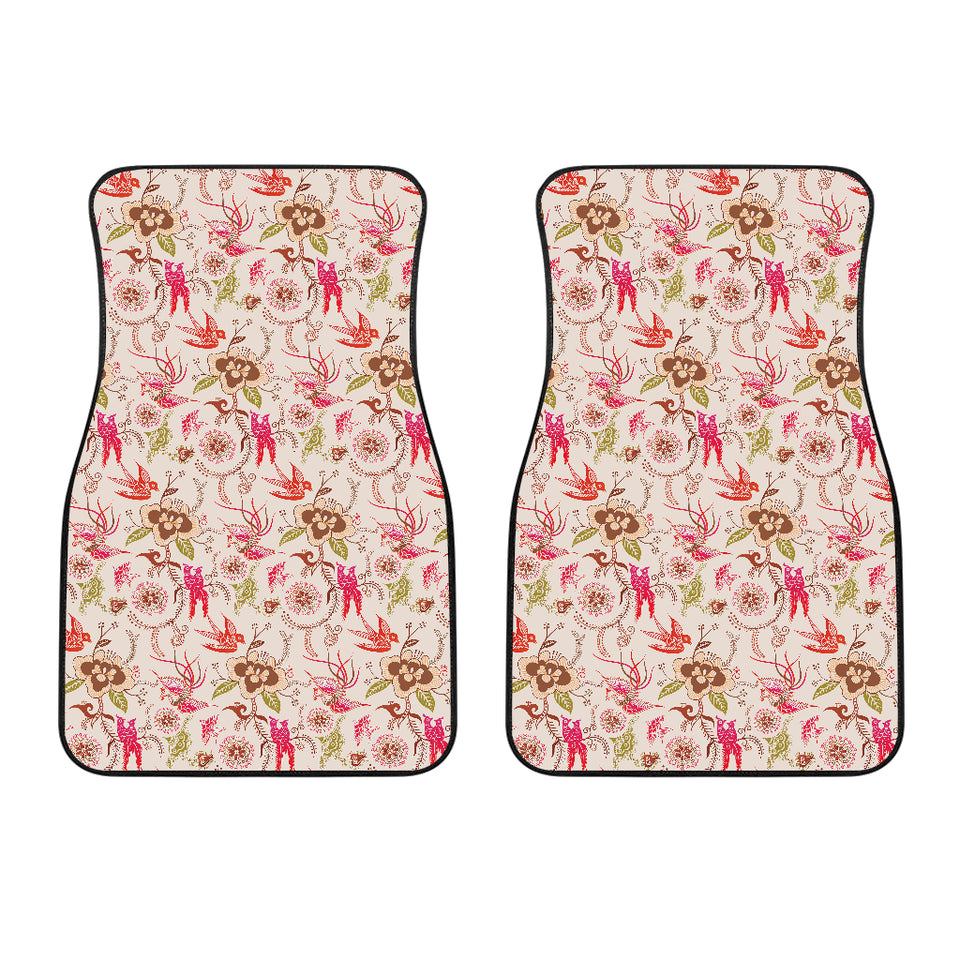 Swallow Pattern Print Design 01 Front Car Mats