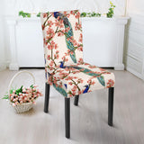 Peacock Tropical Flower Pattern Dining Chair Slipcover