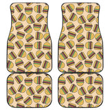 Hamburger Pattern Print Design 01 Front and Back Car Mats