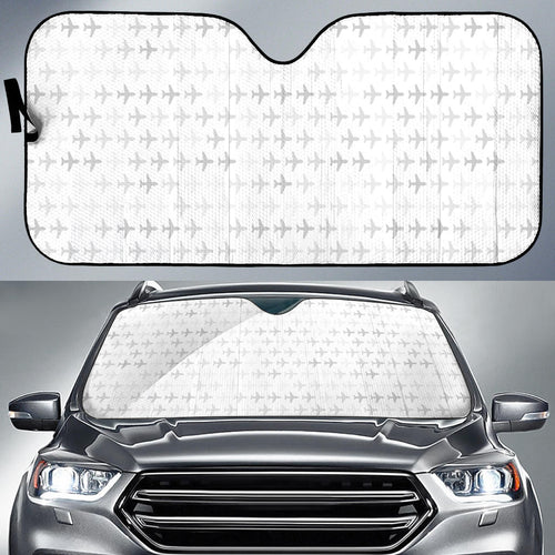 Airplane Print Pattern Car Sun Shade