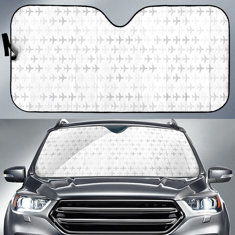 Airplane Print Pattern Car Sun Shade