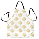 Gold Ornamental Lotue Waterlily Symbol Pattern Adjustable Apron