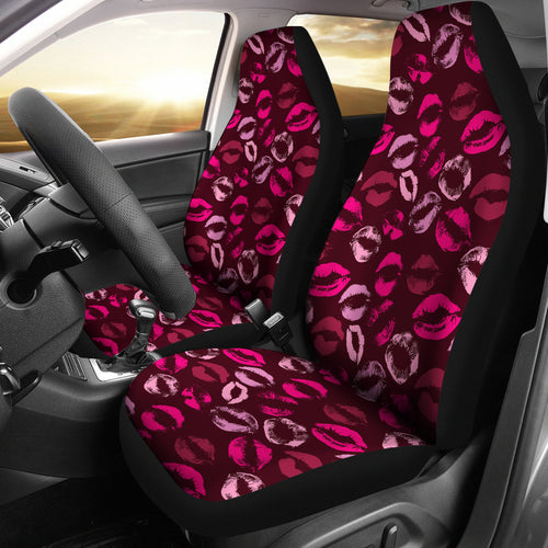 Lips Pattern Print Design 03 Universal Fit Car Seat Covers