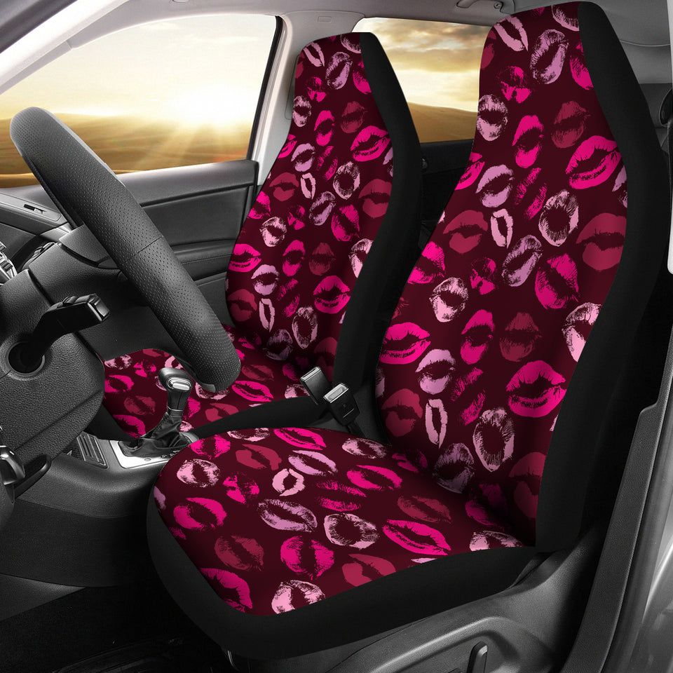 Lips Pattern Print Design 03 Universal Fit Car Seat Covers