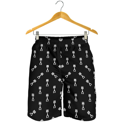 Engine Piston Black Theme Pattern Print Design 03 Men Shorts