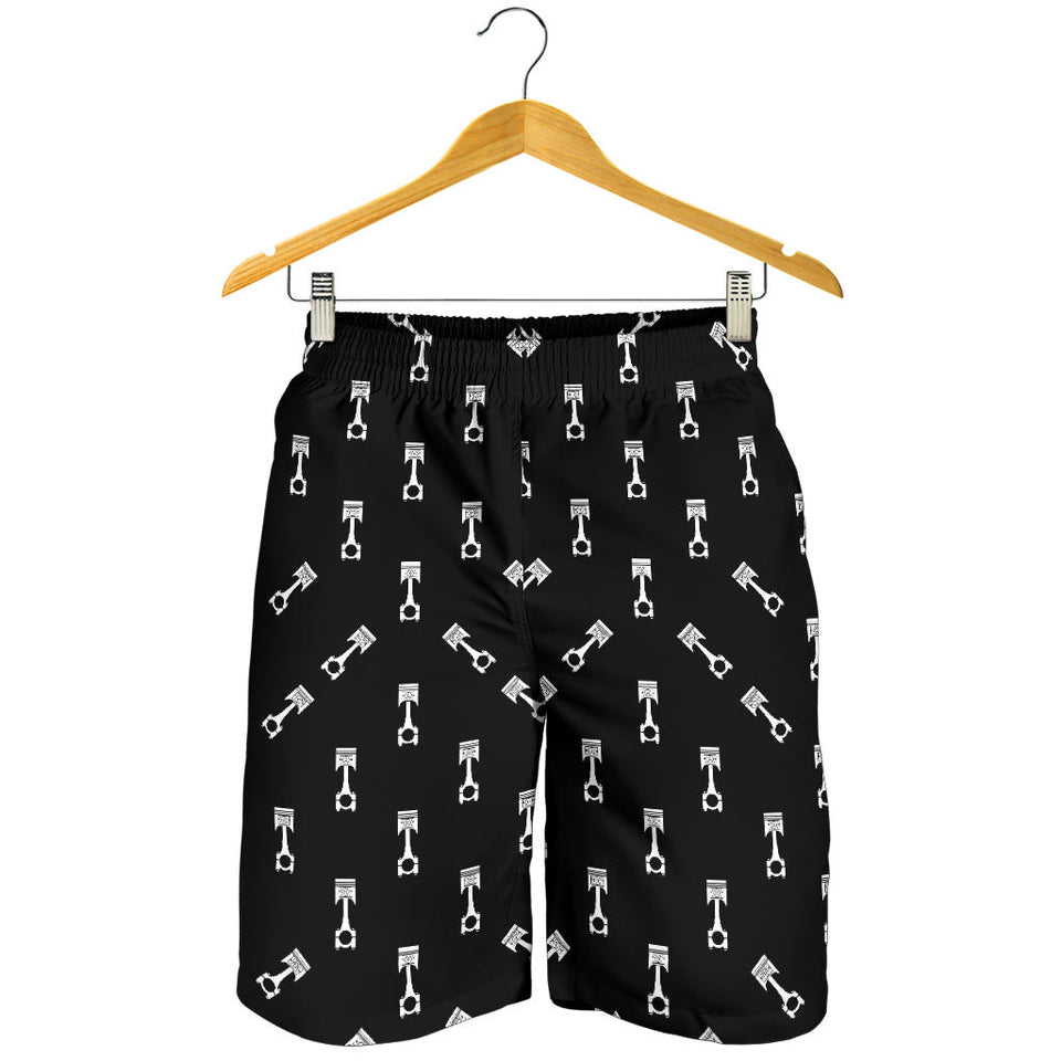 Engine Piston Black Theme Pattern Print Design 03 Men Shorts