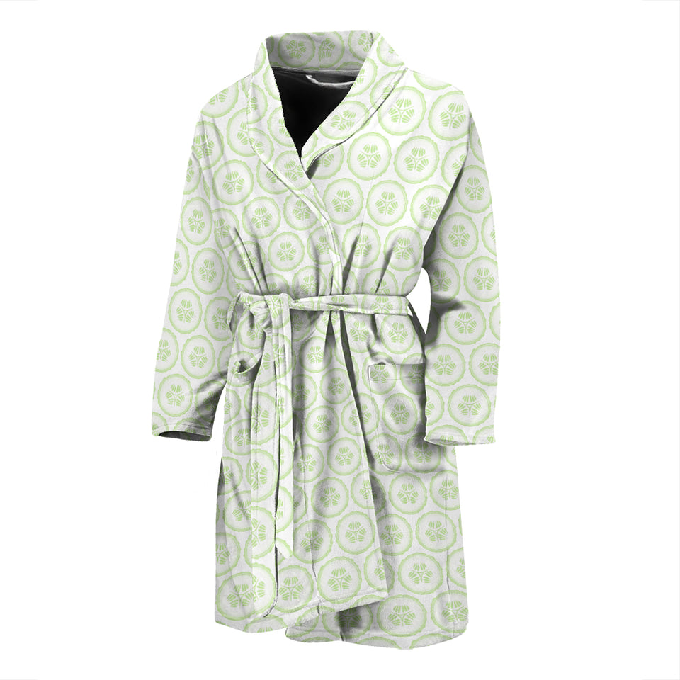 Cucumber Pattern Background Men'S Bathrobe