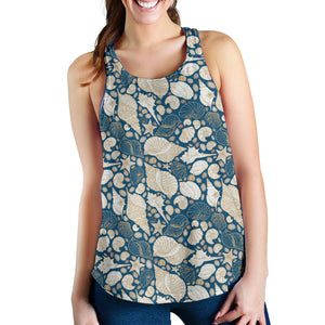 Shell Polynesian Tribal design pattern Women Racerback Tank Top