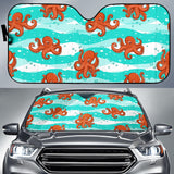 Octopuses Sea Wave Background Car Sun Shade
