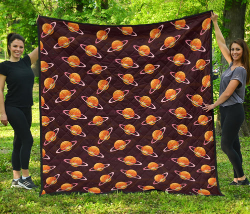 Hamburger Pattern Print Design 05 Premium Quilt