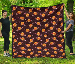 Hamburger Pattern Print Design 05 Premium Quilt