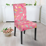 Pink Donut Glaze Candy Pattern Dining Chair Slipcover