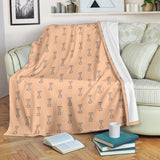 Engine Piston Cream Background Pattern Print Design 04 Premium Blanket