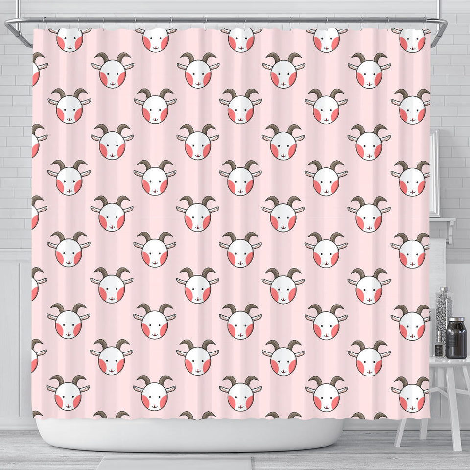 Cute Goat Pattern Shower Curtain Fulfilled In US