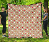 English Bulldog Pattern Print Design 05 Premium Quilt