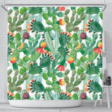 Cactus Design Pattern  Shower Curtain Fulfilled In US