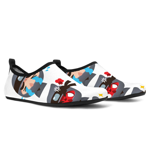 Cute Ninja Design Pattern Aqua Shoes