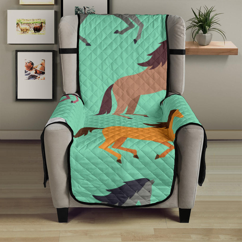 Colorful horses pattern Chair Cover Protector